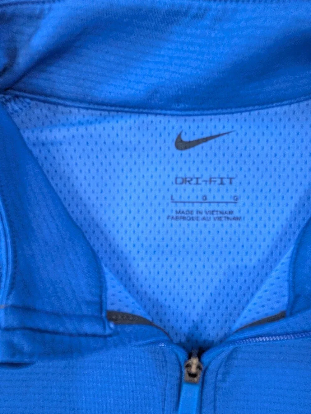 Nike Duke University Blue Quarter Zip Pullover Womens Large Performance Jacket